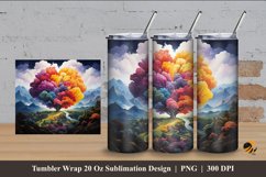 Tree Love Tumbler Wrap Sublimation Design 4 Product Image 1