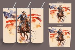 Vintage Patriotic Cowboy Tumbler Wrap