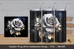 Fantasy Drawing Rose Tumbler Wrap Sublimation Design 4 Product Image 1
