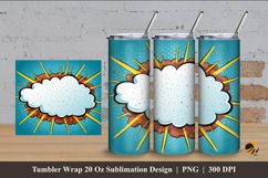 Cloud Cartoon Tumbler Wrap Sublimation Design 4 Product Image 1