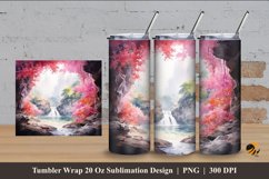 Edelweiss Waterfall Tumbler Wrap Sublimation Design 4 Product Image 1