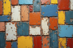 Colorful Weathered Bricks Background Wallpaper Product Image 1