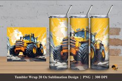Heavy Equipment Tumbler Wrap Sublimation Design 4 Product Image 1