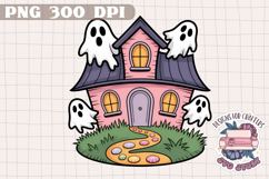 Halloween Kawaii Cute Clipart PNG Funny Ghost Design Product Image 1