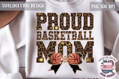 Basketball mom Sublimation design Quote Coquette Bow Product Image 1