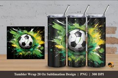 Graffiti Soccer Ball Tumbler Wrap Sublimation Design 4 Product Image 1
