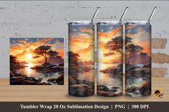 Late Afternoon Tumbler Wrap Sublimation Design 4 Product Image 1