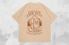 Follow the Fox Animal Hiking T-shirt Design Product Image 1