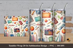 School Day Tumbler Wrap Sublimation Design 4 Product Image 1