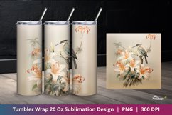 Lily and Bird Tumbler Wrap Sublimation 4 Product Image 1