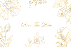 Magnolia Flower Line Art Product Image 3