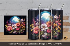Daisy Moon Tumbler Wrap Sublimation Design 4 Product Image 1