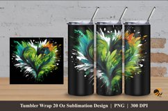 Feather Love Tumbler Wrap Sublimation Design 4 Product Image 1