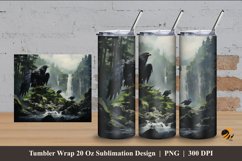 Big Bird Waterfall Tumbler Wrap Sublimation Design 4 Product Image 1