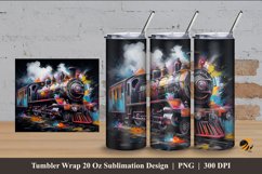 Graffiti Train Tumbler Wrap Sublimation Design 4 Product Image 1