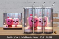 Love Duet Tumbler Wrap Sublimation Design 4 Product Image 1