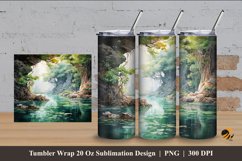 Turtle Lake Tumbler Wrap Sublimation Design 4 Product Image 1