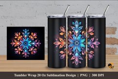 Beauty Snow Tumbler Wrap Sublimation Design 4 Product Image 1