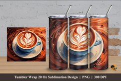 Enjoy Coffee Tumbler Wrap Sublimation Design 4 Product Image 1