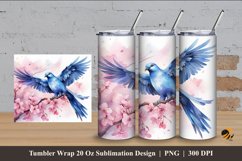 Macaws Flutter Tumbler Wrap Sublimation Design 4 Product Image 1