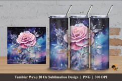 Ophelia Rose Tumbler Wrap Sublimation Design 4 Product Image 1