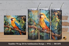Wild Bird Tumbler Wrap Sublimation Design 4 Product Image 1
