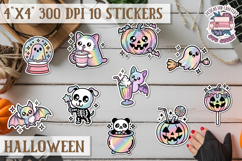 Halloween sticker Kawaii PNG pastel holographic foil Product Image 1
