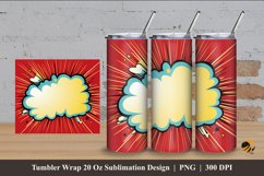 Comic Cloud Tumbler Wrap Sublimation Design 4 Product Image 1