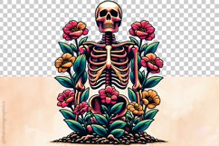 Floral Skull Clipart - 04 Variation Product Image 4