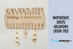 Celebrate Birthday Calendar Laser Cut Project Product Image 1