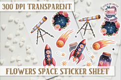 Flowers Spice sticker sheet Planets Scrapbook PNG Stars Product Image 1