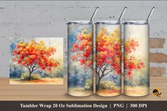 Beautiful Bushes Tumbler Wrap Sublimation Design 4 Product Image 1