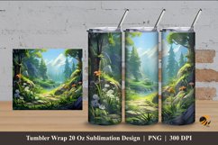 Beautiful Garden Tumbler Wrap Sublimation Design 4 Product Image 1