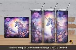 Unicorn Fantasy Tumbler Wrap Sublimation Design 4 Product Image 1