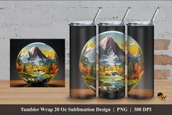 Aero Garden Illustration Tumbler Wrap Sublimation Design 4 Product Image 1