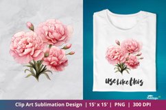 Beautiful Flower Clip Art Sublimation 4 Product Image 1