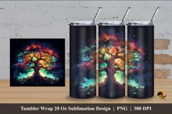 Fantasy Ancient Tree Tumbler Wrap Sublimation Design 4 Product Image 1