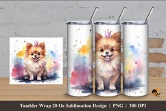 Little Queen Tumbler Wrap Sublimation Design 4 Product Image 1