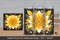 Beauty Floral Tumbler Wrap Sublimation Design 4 Product Image 1