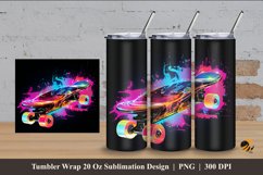 Skate Board Effect Tumbler Wrap Sublimation Design 4 Product Image 1