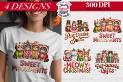 Christmas Cat Funny Quote Clipart PNG Sublimation 4 Design Product Image 1