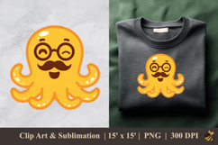 Mr. Octopus DTF Sublimation Clipart Design 4 Product Image 1