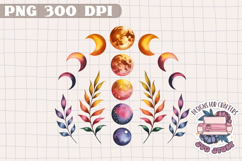Celestial Magic Sublimation Design PNG Clipart Scrapbook Product Image 1