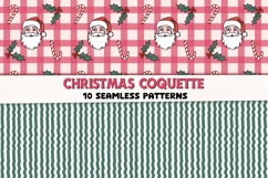 Christmas Coquette Seamless Patterns - 10 Cute Digital Paper Product Image 5