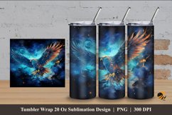 Blue Falcon Tumbler Wrap Sublimation Design 4 Product Image 1