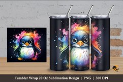 Fantasy Penguin Tumbler Wrap Sublimation Design 4 Product Image 1