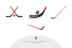 Hockey Stick Mockup Set Product Image 4