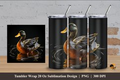 Swimming Duck Tumbler Wrap Sublimation Design 4 Product Image 1