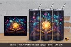 Magic Book Tumbler Wrap Sublimation Design 4 Product Image 1