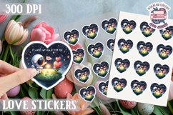Love sticker Sheet Valentine Day Lovers Cute PNG Spice Product Image 1